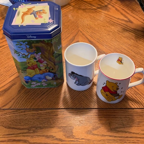 Vintage Eeyore and Winnie the Pooh China mugs